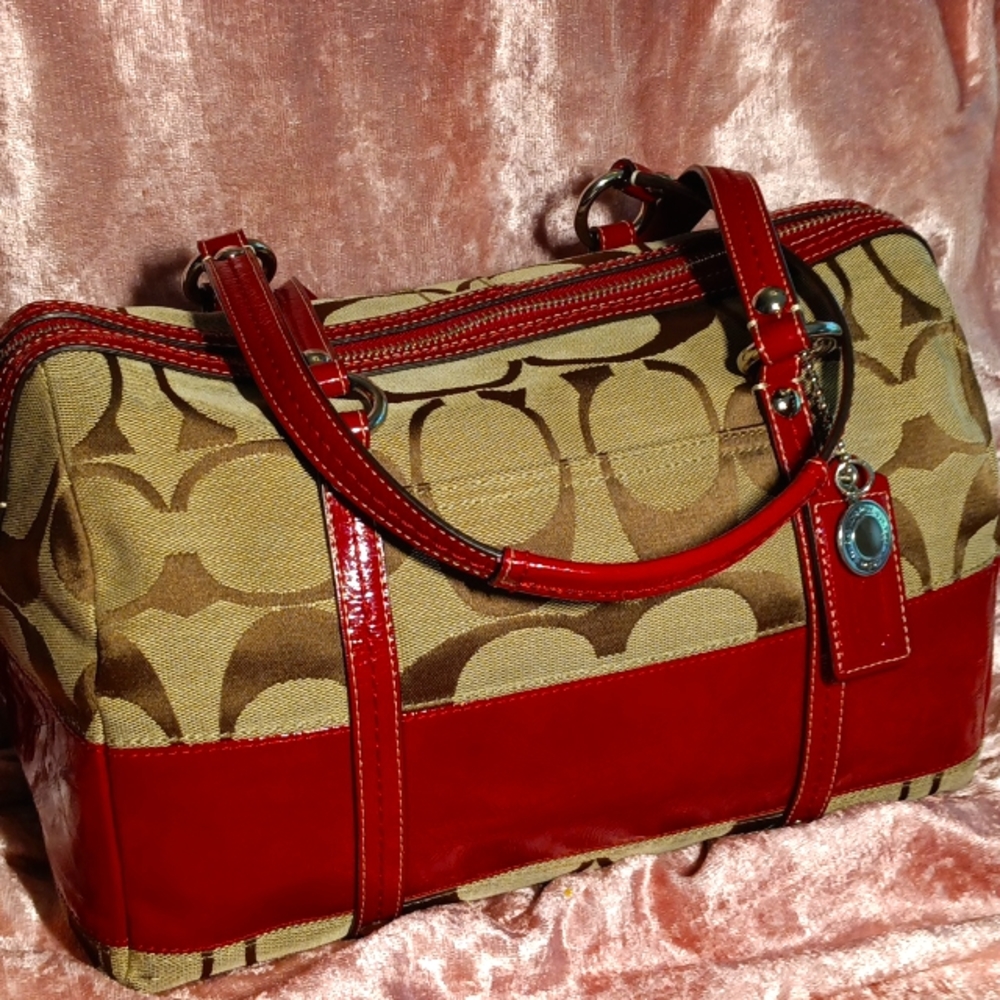 💖COACH wPATENT LEATHER HANDBAG G0926💖
